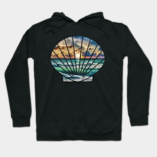 Sunset Beach Sea Shell Hoodie